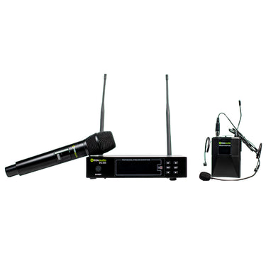 Sistema Inalambrico Inovaudio MIL-202 Receptor Bodypack Microfono de Mano y Diadema